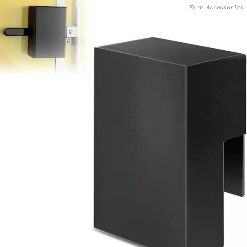 Contenedor de almacenamiento de acero resistente y caja protectora para cerradura de puerta de remolque, Compatible con cerradura de barra de leva