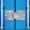 Candados con grillete oculto para furgoneta de seguridad de acero resistente, cerradura de disco de Hockey para puerta de remolque de contenedor