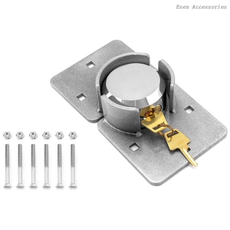 Candados con grillete oculto para furgoneta de seguridad de acero resistente, cerradura de disco de Hockey para puerta de remolque de contenedor