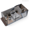 Casa móvil prefabricada de moda moderna, minicasa cápsula espacial con contenedor, a la venta