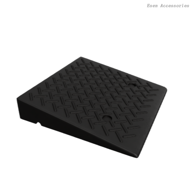 Rampa de umbral de contenedor portátil de 1 tonelada de capacidad, rampas de contenedor de envío de goma plástica antideslizantes de servicio ligero