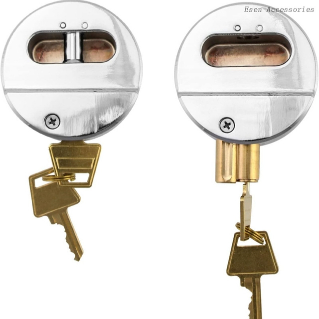 Candados con grillete oculto para furgoneta de seguridad de acero resistente, cerradura de disco de Hockey para puerta de remolque de contenedor