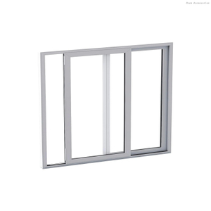 Contenedor de envío de ventana de casa prefabricada de aluminio, ventana corrediza de acristalamiento simple o doble