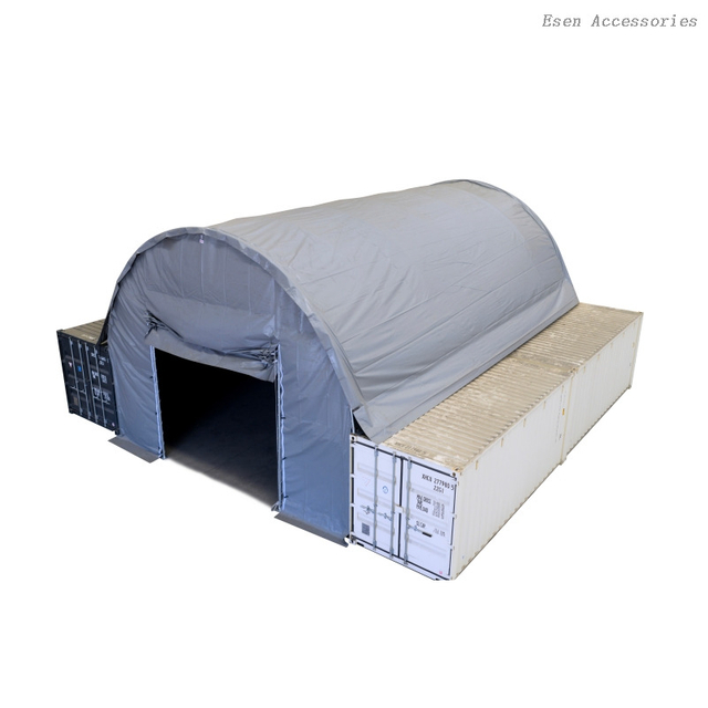 Cubierta de contenedor Industrial de PVC con marco de acero de 20 pies y 40 pies, toldo de techo, cobertizo de almacenamiento impermeable, tienda para contenedor de envío