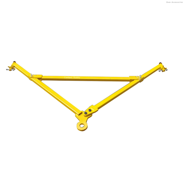 Kit de barra de remolque Triangular ISO de yugo de carretilla elevadora de movimiento de contenedor de envío plegable de 35 toneladas para movimiento de contenedores de patio