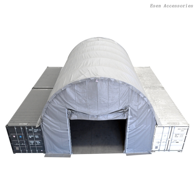 Cubierta de contenedor Industrial de PVC con marco de acero de 20 pies y 40 pies, toldo de techo, cobertizo de almacenamiento impermeable, tienda para contenedor de envío