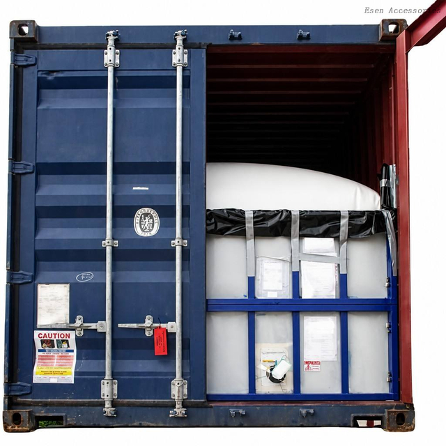 Bolsa flexible desechable Flexitank de contenedor de 20 pies de calidad alimentaria 24000L con mamparo y válvula para transporte de líquidos a granel