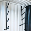 Fácil de instalar, sin perforación, contenedor de envío, soporte de pared para almacenamiento de tubos de 4 niveles, soporte para estantería