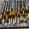 Poste de barandilla de contenedor móvil galvanizado, poste de seguridad ISO Twistlock para contenedores de envío